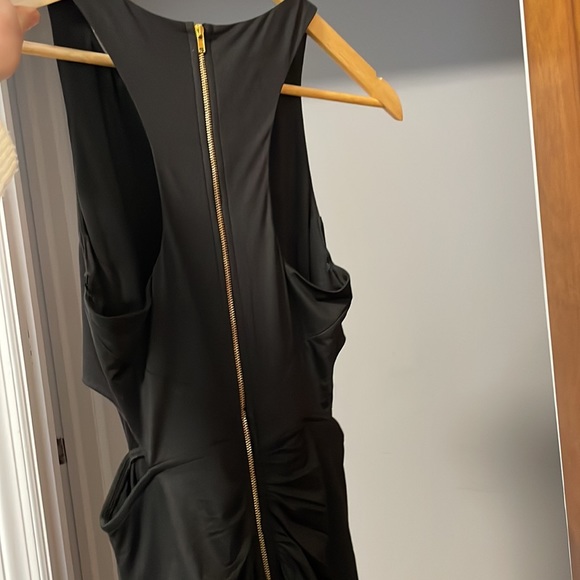 Small black dress with twist in the middle, high low - Picture 6 of 6